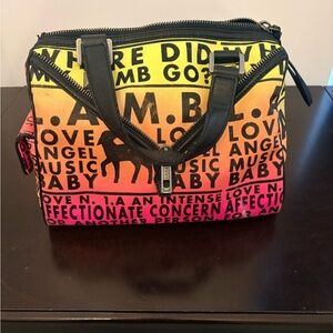 L.A.M.B. by Gwen Stefani neon satchel